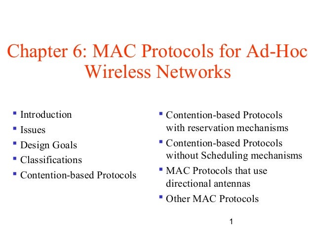 mac protocols for wireless networks